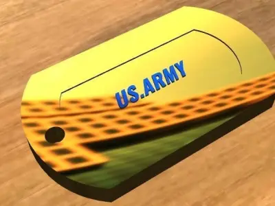 US ARMY dog tag 3D print model