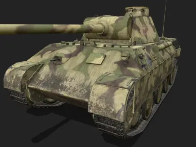 Panzer 5 tank Low-poly 3D model