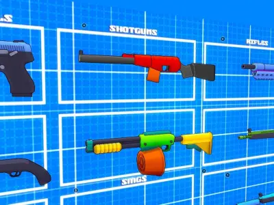 Stylize Low Poly Weapon Pack Low-poly 3D model