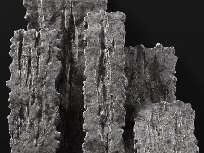 Slab rock thin five part n1 3D model