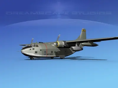 Fairchild C-123K Provider V03 3D model