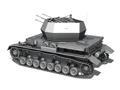 SD KFZ 161 4 - Flakpanzer 4 - Wirbelwind 3D model