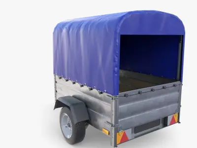 Cargo Trailer v4 Low-poly 3D model