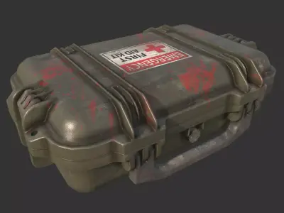 Military Case First Aid Kit Low-poly 3D model
