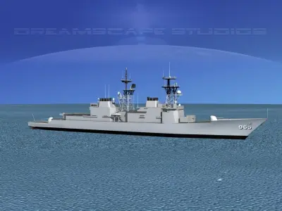 Spruance Class DD965 USS Kinkaid 3D model