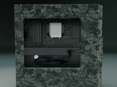 Desktop-PC Low-poly 3D model