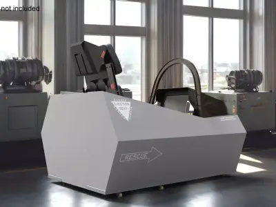 F-35 Fighter Cockpit Simulator Turned Off 3D model