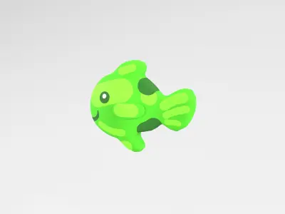 Gummi fish v1 001 Low-poly 3D model