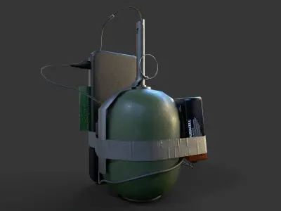hand made explosive Low-poly 3D model