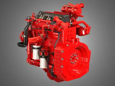  QSF 4 Cylinder - Diesel Engine 3D model