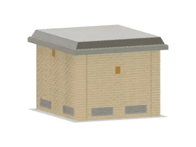 Model Railway - Electricity Substation Building 3D print model