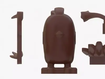 detailed lego bird 3D model