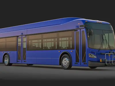 New Flyer XDE40Short bus 3D model