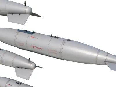 jettisonable external Fuel Tank of Chinese Combat Aircraft Low-poly 3D model