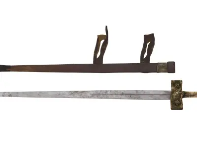 Takouba Sword Low-poly 3D model