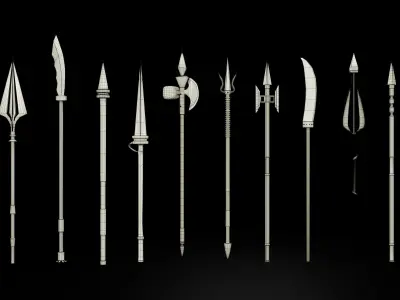 Spear Low-poly 3D model