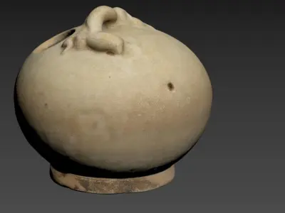 Historic Lime Storage Jar from Vietnam 3D model