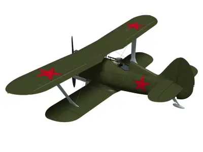 Polikarpov I-15bis 3D model