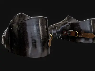 Medieval sabatons Low-poly 3D model