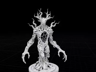 Eldritch Treant Ancient Forest Spirit Miniature for 3D Printing 3D print model