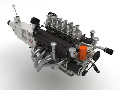 Ferrari Colombo 250 Engine - 3 liter 3D model