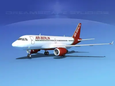 Airbus A319 Air Berlin 3D model