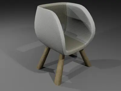 Low Poly Chair Model   Free and Optimized 950 Polygon Free low-poly 3D model