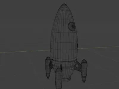 Cartoon Rockets   3D model