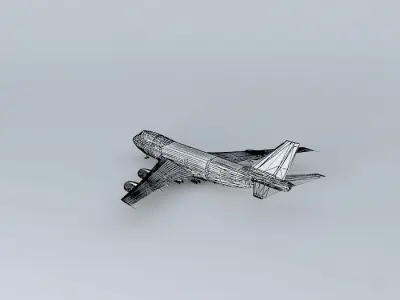 Template Boeing 747 200B RR Free 3D model