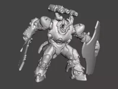 DARK LORD ARMOR MINIATURE MODEL FIGURE FANTASY SCIFI GAMES RPG 3D print model
