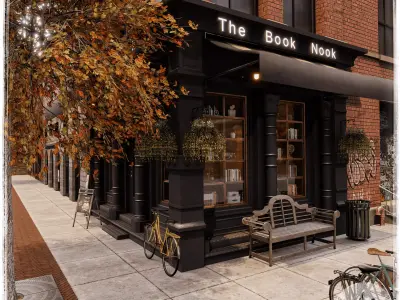 The Book Nook Blender Scene Free 3D model