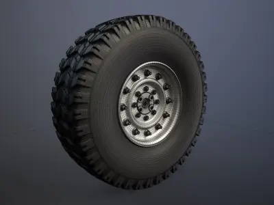 HMMWV M998 Wheel High-Poly 3D model