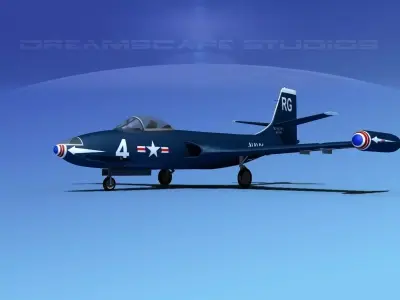 McDonnell F2H2 Banshee V04 3D model