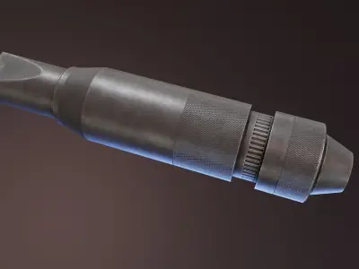 PBS4 Suppressor Low-poly 3D model