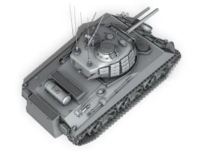 M4A3 Sherman - Pacific theater 3D model