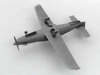 Grob G-160 Aircraft Low-poly 3D model