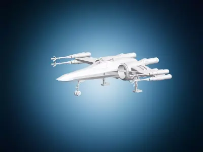 X-wing Starfighter Spaceship Miniature Model 3D print model