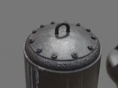 Victorian Iron Buoys Set 3D model