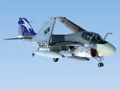A-6 Intruder us navy fighter jet 3D model