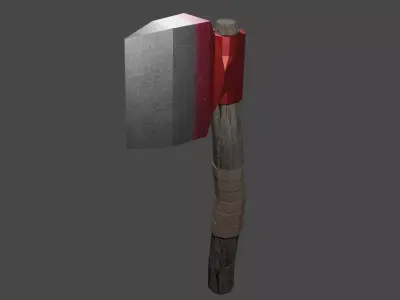 Fire axe - post-apocalypse Low-poly 3D model