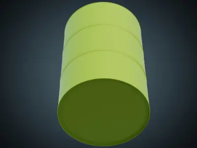 Steel Barrel 1 Basic Low-poly 3D model