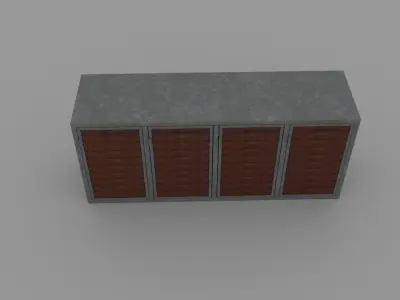 Holder for up to 4 Trashbins  3D model