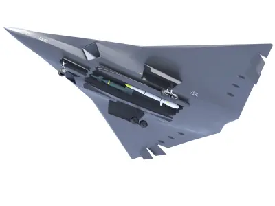 military aircraft Low-poly 3D model