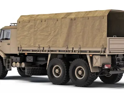 Mercedes-Benz Zetros 3042 tarpaulin body 2019 3D model