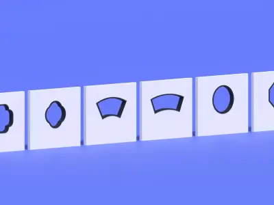 Cartoon Chinese Garden Window Low-poly 3D model