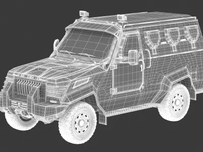 Alpine Armored CUDA Tactical SWATAPC Military Riot Police 3D model