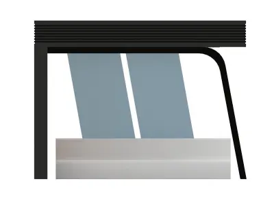 Bus Stop Shelter with Bench 3D model