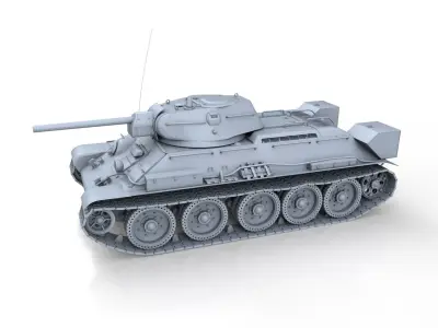 T-34-76 - Model 1942 - Factory 112 - Soviet Medium Tank  3D model