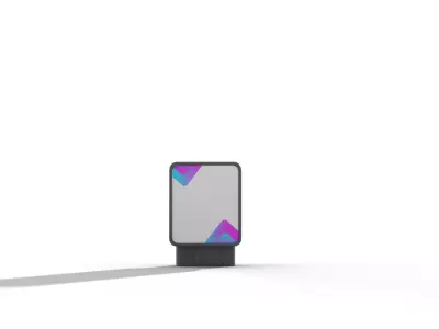 Sci-Fi Digital Billboard Low-poly 3D model