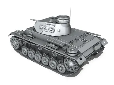 Panzer III - PzKpfw III - Ausf E 3D model